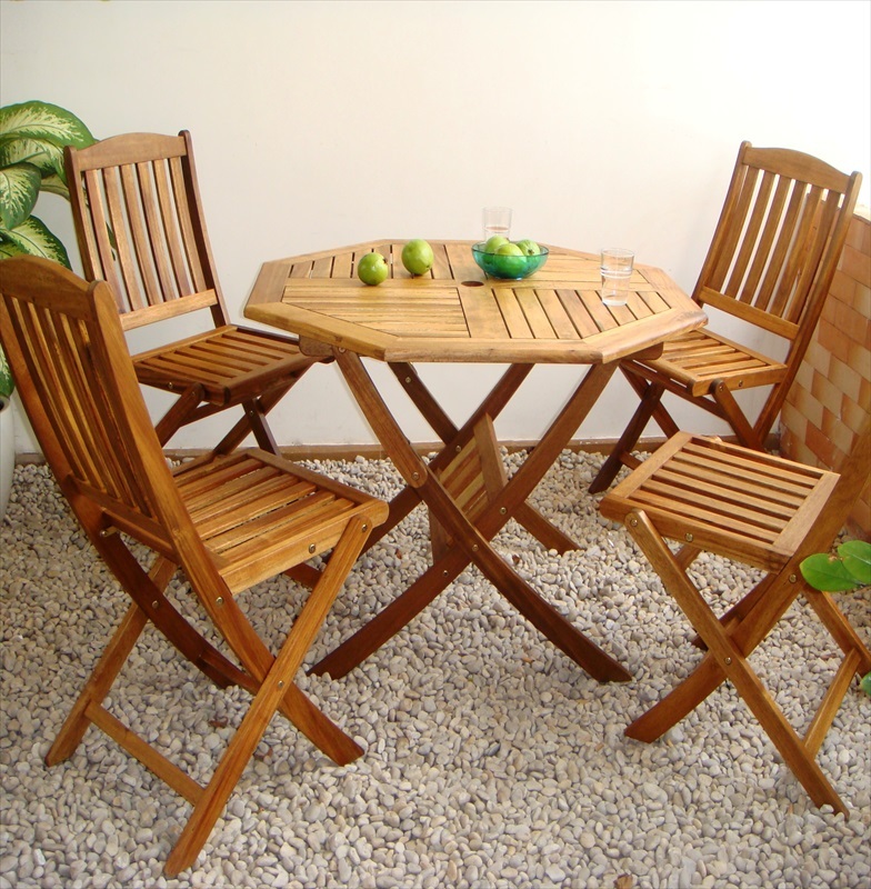 Hardwood Folding Octagonal Set The Garden Factory Hardwood Kent Folding Octagonal Garden Table Chair Set