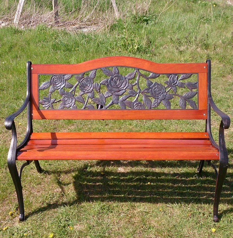 Lyon Garden Bench In Wood Metal The Factory Lyon Bench Garden Furniture In Wood Metal