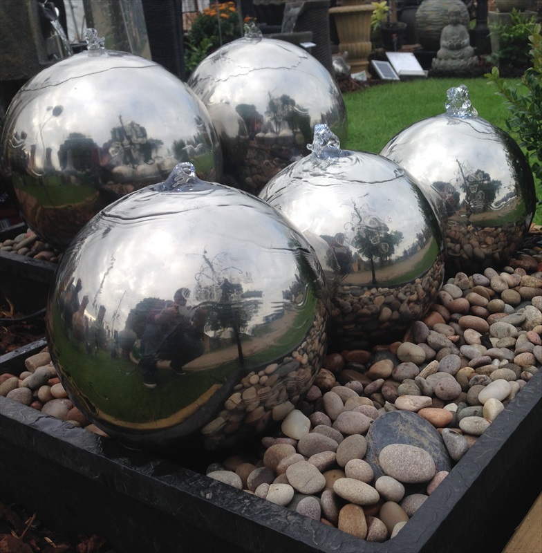 Stainless Sphere Ball Water Feature The Garden Factory - Stainless Steel Sphere Garden Water Feature Stainless Sphere Ball Water Feature The Garden Factory - Stainless Steel Sphere Garden Water Feature