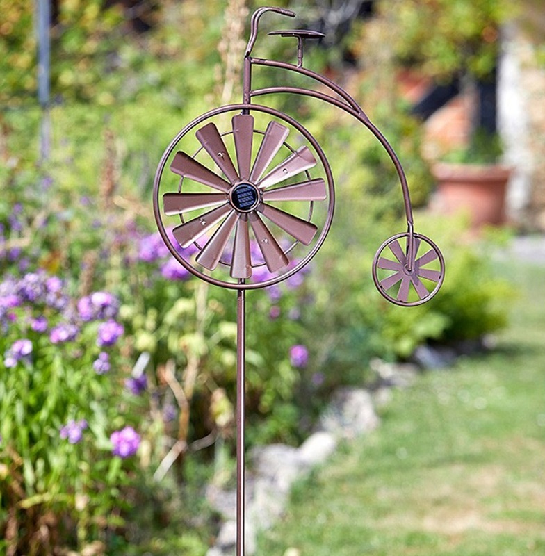 Penny Farthing Wind Spinner - The Garden Factory