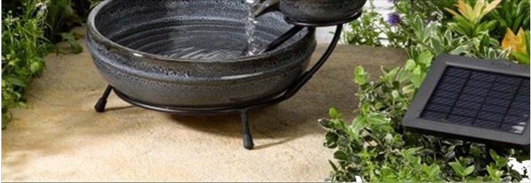 Solar Powered Water Features - The Garden Factory