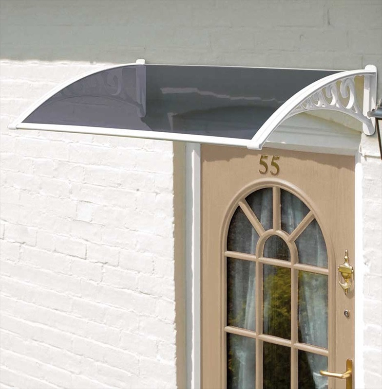 Easy Fit Door Canopy | White 1/1.2m - The Garden Factory