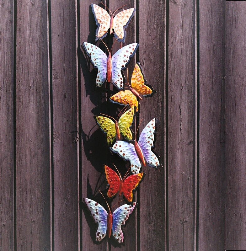 Small 3D Metal Butterfly Wall Art - The Garden Factory