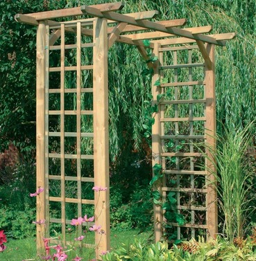 Wooden Curved Top Garden Arch The Factory Wooden Curved Top Garden Arch The, Forest Garden Ryeford Wooden Curved Trellis Archicad