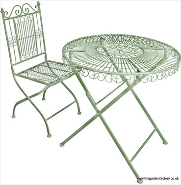 Old Rectory Tea for Two Garden Furniture Set - Sage Green