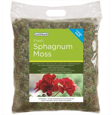 Sphagnum Moss for Wire Hanging Baskets from Gardman