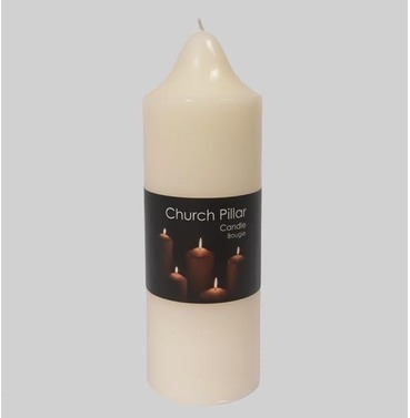 Christmas Church Pillar Candle 7 x 38cm Ivory - 160 Hours Burning - Bougie