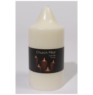 Christmas Church Pillar Candle 7 x 15cm Ivory - 50 Hours Burning - Bougie