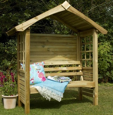 Cadiz Wooden Garden Arbour Seat by Forest Garden