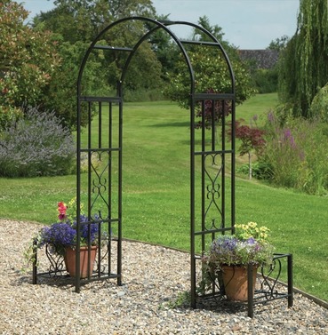 Huntingdon Steel Garden Arch with Planters