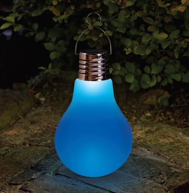 Large Eureka Omega Garden Glass Light Bulb - Solar Powered 