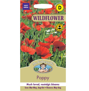 Poppy Packet Of Seeds - Mr Fothergills