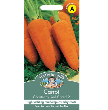 Carrot Chantenay Red Cored 2 Packet Of Seeds - Mr Fothergills