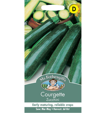 Courgette Zucchini Packet Of Seeds - Mr Fothergills
