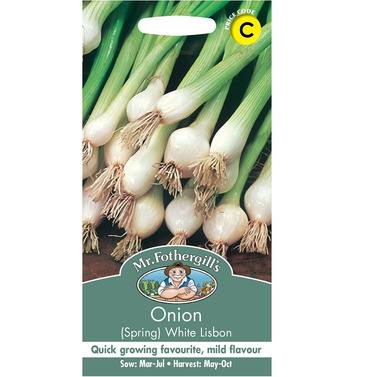 Onion (Spring) White Lisbon Packet Of Seeds - Mr Fothergills