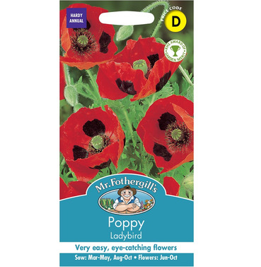 Poppy Ladybird Packet Of Seeds - Mr Fothergills