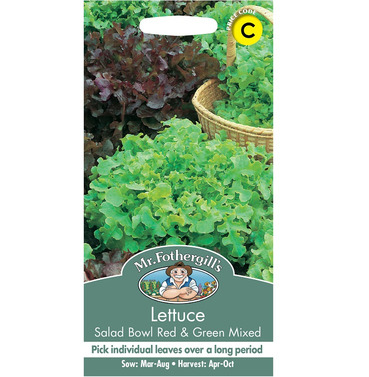 Lettuce Salad Bowl Red & Green Mixed Packet Of Seeds - Mr Fothergills