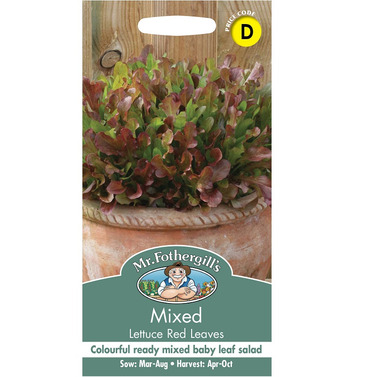 Mixed Lettuce Red Leaves Packet Of Seeds - Mr Fothergills