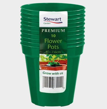 Flower Pot Green - 3", 4", 5",6", 7", 8", 10" or 12" - Size Options
