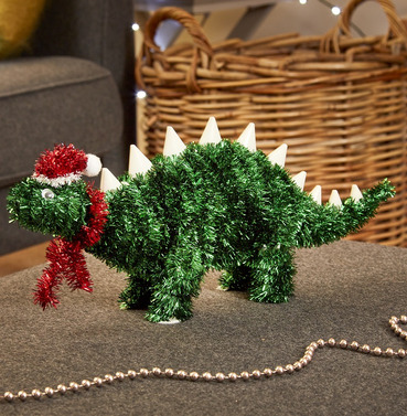 Tinsel Steg (Stegosaurus) Dinosaur Christmas Decoration Ornament