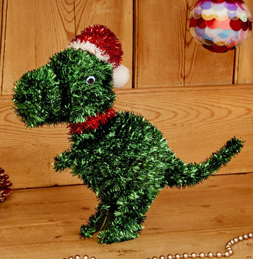 Tinsel T-Rex (Tyrannosaurus Rex) Dinosaur Christmas Ornament