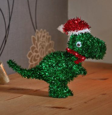 Tinsel T-Rex Dinosaur Pendant Christmas Tree Decoration