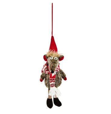 Grey Razza Rat Pendant Christmas Tree Decoration