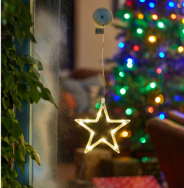 Festive Window Light Star in Warm White