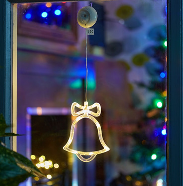 Festive Window Bell Light in Warm White