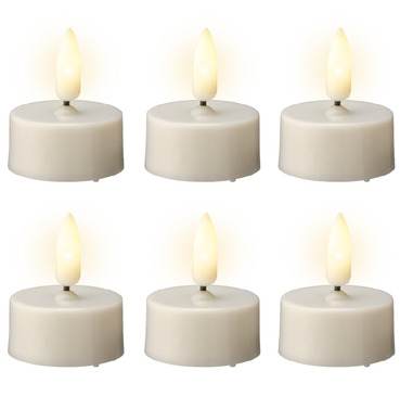 LED Warm White Tealights - Pack of 6