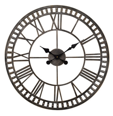 Buxton Skeleton Garden Outside Wall Clock - Large 60cm - Indoor or Outdoor Clock 