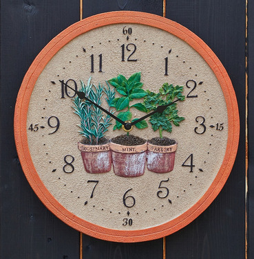 Herb Garden Outside Clock - 30cm