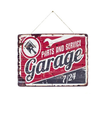 Garage Spare Parts Embossed Metal Sign