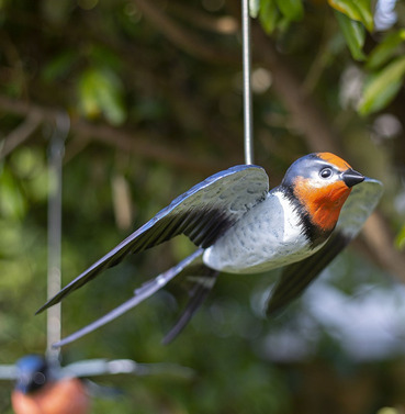 Hanging 3d Metal Swallow in Flight - La Hacienda  
