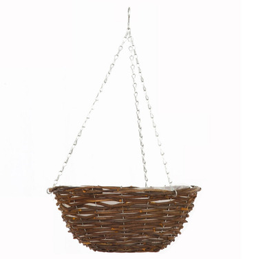 Wicker Ratten Hanging Basket - Different Size Options 