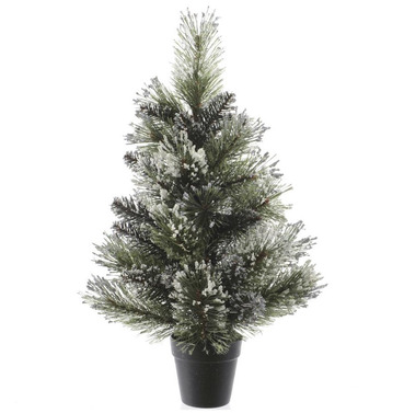 Finley Mini Artificial Frosted Christmas Tree - 45cm or 75cm Size Options