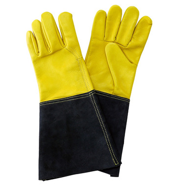 Luxury Leather Gauntlet Gloves - Mens - Large