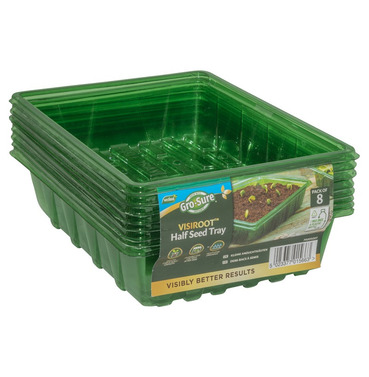 Gro-Sure Visiroot Half Seed Tray - 8 Pack