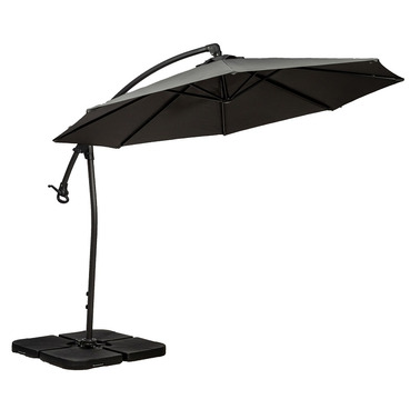 Deluxe Cantilever 3m Pedal Operated Parasol - Grey