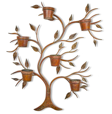 Large Metal Tree Design Wall Pot Holder 