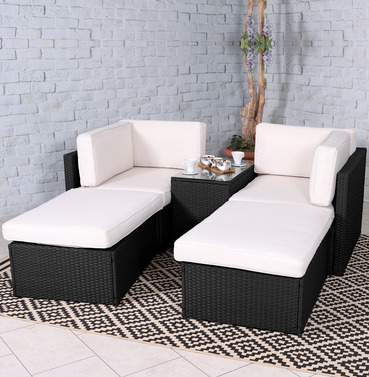 Berlin Black Rattan Multi Setting Relaxer Furniture Set