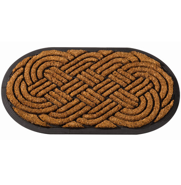Celtic Knot Coir and Rubber Doormat - 75 x 45cm