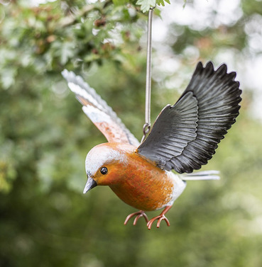 Hanging 3d Metal Chaffinch in Flight - La Hacienda  