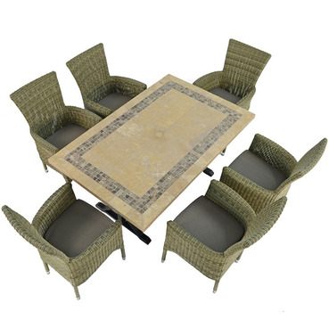 Charlesdon Mosaic Dining Table with 6 Dorchester Chairs 