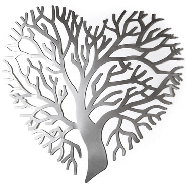 Silver Heart Tree of Life Wall Art 