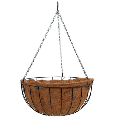 Smart Classic 12" Hanging Basket With Coco Liner & Chain