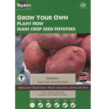 Seed Potatoes Desiree Main Crop Starter Taster Pack - 10 Pack