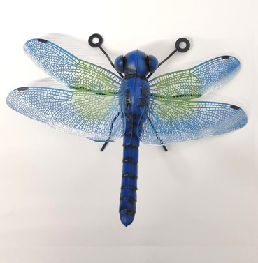 Metal Dragonfly Wall Art - Blue