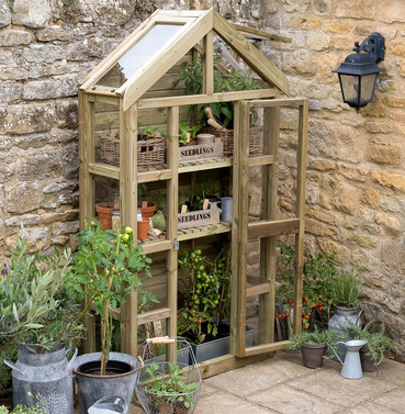 Georgian Wall Greenhouse with Auto Vent 