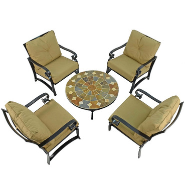 Granada Coffee Table Set With 4 Windsor Deluxe Chairs
